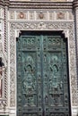 Bronze Door Symbols Duomo Cathedral Florence Italy Royalty Free Stock Photo