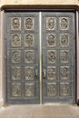 The Bronze Doors to Saint Francis Cathedral, 1869. Cathedral Pl, Santa Fe. Santa Fe, NM, USA