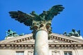 Bronze double-headed eagle on government building in Vienna.