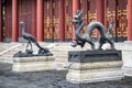 Bronze Dragon Statue at the Summer Palace, Beijing, China Royalty Free Stock Photo