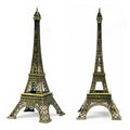 Bronze Eiffel Tower toy isolated on white background Royalty Free Stock Photo