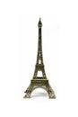 Bronze Eiffel Tower toy isolated on white background Royalty Free Stock Photo