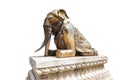 Bronze elephant gilding statue isolated