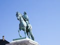 The Bronze Equestrian Statue of Frederick V, at the Amalienborg Palace, Copenhagen Royalty Free Stock Photo