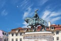 Statue of King Joao I on the Praca da Figueira . Lisbon. Portugal