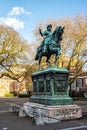 bronze equestrian statue of William of Orange at Noordeinde in The Hague The Hague, Netherlands Royalty Free Stock Photo