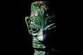 Bronze face statue of sanxingdui ruins