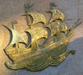 Bronze of the Famous Ship, The Mayflower