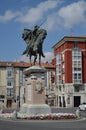 Bronze figure of the Cid Campeador in the Plaza del Cid in Burgos. August 28, 2013. Burgos, Castilla Leon, Spain. Vacation Nature