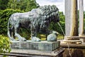 The bronze figure of a lion - a fragment of a fountain