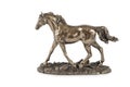 Bronze statuette of a running horse Royalty Free Stock Photo