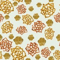 Bronze flower seamless pattern Royalty Free Stock Photo