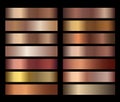 Bronze foil texture gradients templates set