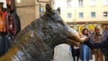 The bronze fountain of a boar in the Mercato Nuovo, Florence, Tuscany, Royalty Free Stock Photo
