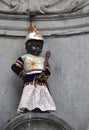 Bronze fountain sculpture of the Manneken Pis in Brussels