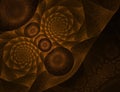 Bronze fractal illustration Royalty Free Stock Photo