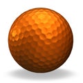 Bronze golf ball Royalty Free Stock Photo