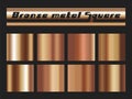 Bronze gradient square set