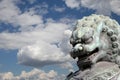 Bronze Guardian Lion Statue in the Forbidden City, Beijing Royalty Free Stock Photo