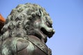 Bronze Guardian Lion Statue in the Forbidden City, Beijing, China Royalty Free Stock Photo