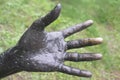 Bronze hand of a statue