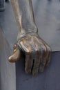 Bronze Hand Statue Detail