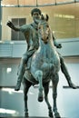 Bronze Horse Statue of the Roman Emperor Marcus Aurelius