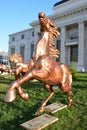 Bronze horse statue(s) in Astana Royalty Free Stock Photo