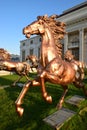 Bronze horse statue(s) in Astana Royalty Free Stock Photo