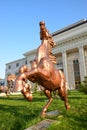 Bronze horse statue(s) in Astana Royalty Free Stock Photo