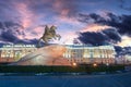 The Bronze Horseman copper horseman an statue of Peter the Great in Saint Petersburg Royalty Free Stock Photo