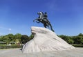 The Bronze Horseman - equestrian statue of Peter the Great in Saint-Petersburg, Royalty Free Stock Photo