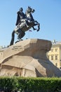Bronze Horseman, equestrian statue of Peter the Great in Saint Petersburg Royalty Free Stock Photo