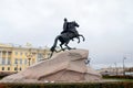 Bronze Horseman, Equestrian Statue of Peter I the Great, St. Petersburg, Russia Royalty Free Stock Photo