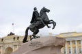 Bronze Horseman, Equestrian Statue of Peter I the Great, St. Petersburg, Russia Royalty Free Stock Photo