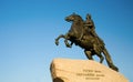 The Bronze Horseman monument Royalty Free Stock Photo