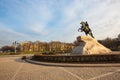 The bronze horseman monument in Saint-Petersburg Royalty Free Stock Photo