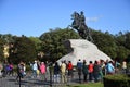 Bronze horseman monument in Saint-Petersburg, Russia. Royalty Free Stock Photo