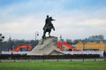 Bronze horseman monument in Saint-Petersburg, Russia. Royalty Free Stock Photo