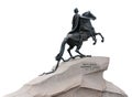 The Bronze Horseman monument in St Petersburg Royalty Free Stock Photo