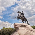 Bronze Horseman - Monument to Peter the Great in Saint Petersburg Royalty Free Stock Photo