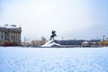 The Bronze Horseman. Monument to Peter the Great. St Petersburg. Russia Royalty Free Stock Photo