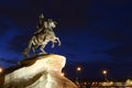 The Bronze Horseman a monument to Peter 1 in St. Petersburg Royalty Free Stock Photo