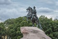 Bronze Horseman, a statue of Peter the Great in Saint Petersburg, Russia Royalty Free Stock Photo