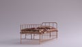 Bronze Hospital Bed with Adjustable Sides