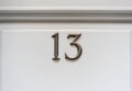 House number thirteen 13 Royalty Free Stock Photo