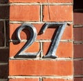 House number 27 Royalty Free Stock Photo