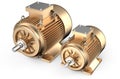Bronze industrial electric motors Royalty Free Stock Photo
