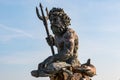 Bronze King Neptune Statue on Virginia Beach Boardwalk Royalty Free Stock Photo