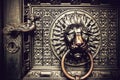 Bronze knocker with lion head